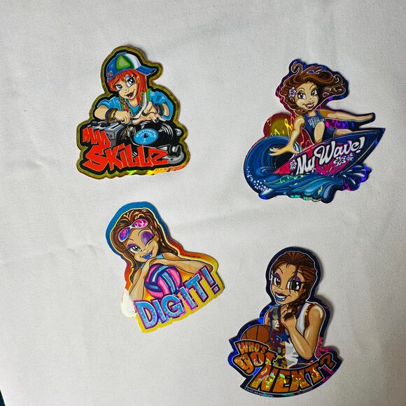 Vintage 2003 Y2k Extreme Hotteez Athletic Sporty, DJ Sticker Set (4) - Picture 2 of 7